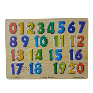 Melissa & Doug  Wooden Educational Block Puzzle, Numbers 1-20